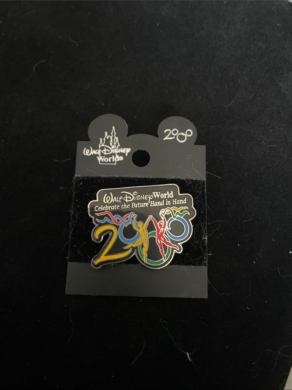 Disney Gold Multicolor 2000 Walt Disney World Celebration Enamel Pin.   8/21/6
